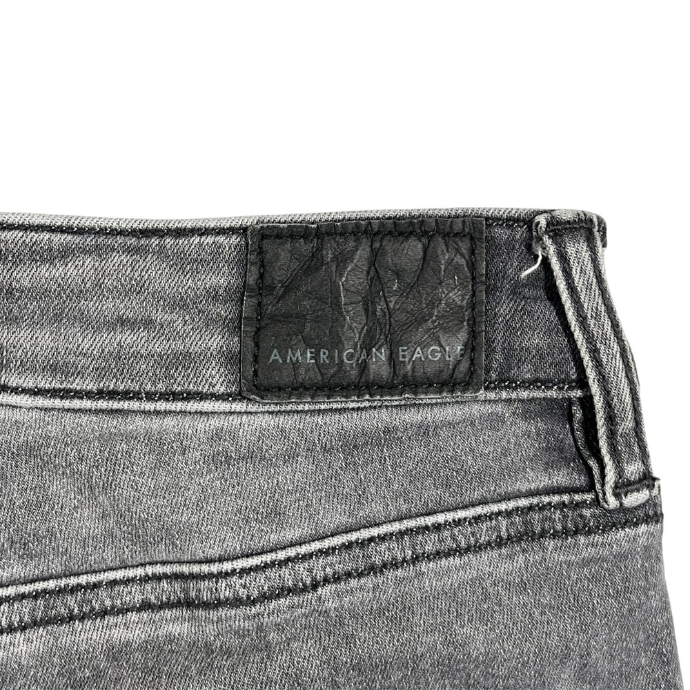 American Eagle Super Hi Rise Jegging Women's 8 Long Distressed Flame Hem Pockets - Picture 10 of 16